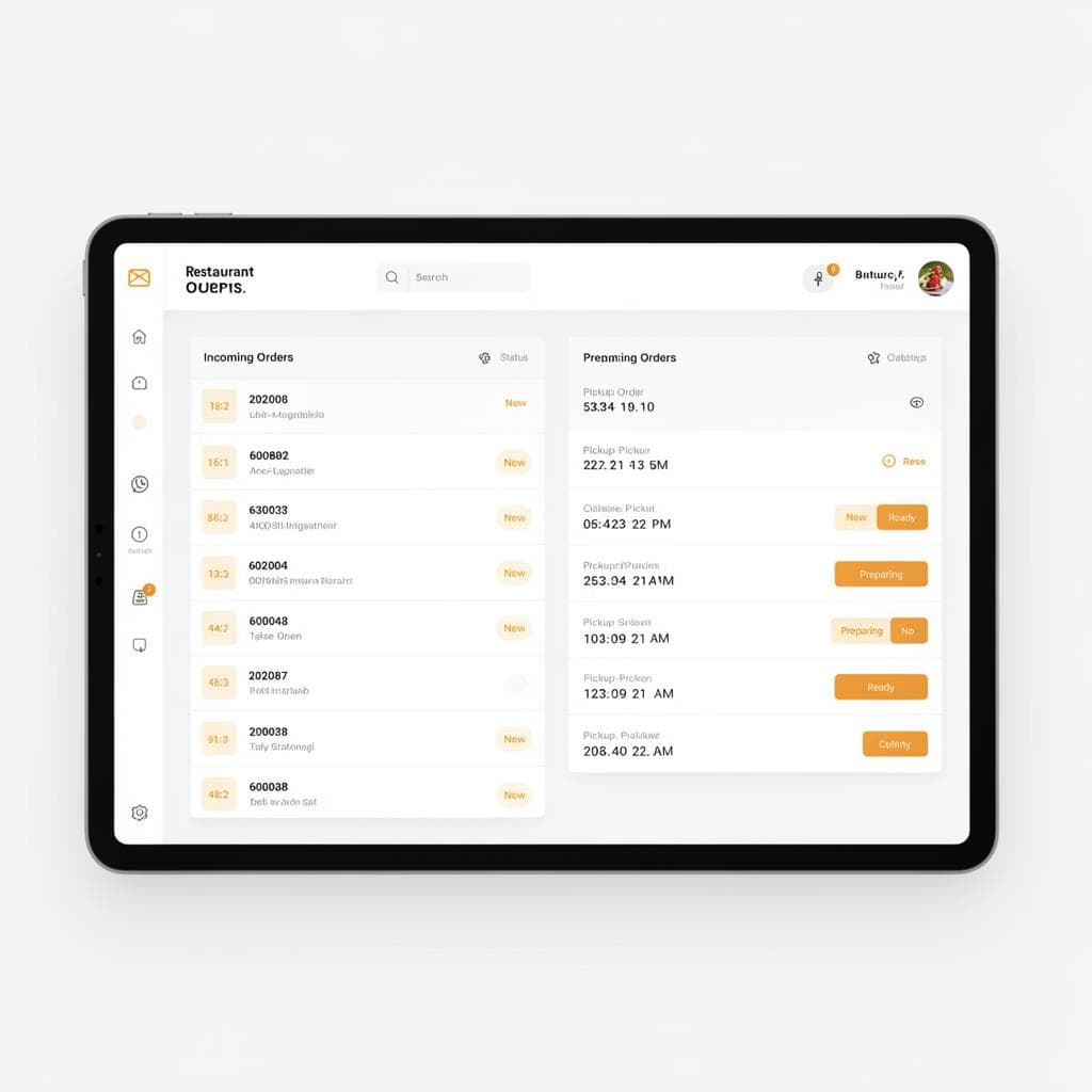 Store-side tablet dashboard